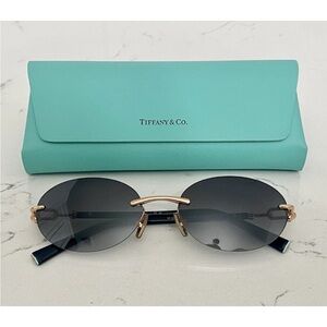 TIFFANY & CO. TF3104D Womens Sunglasses Rose Gold Gray Gradient 58-18-140mm NEW!